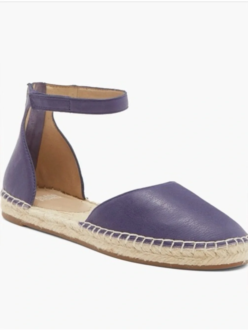 Eileen Fisher / purple ankle strap Lala Espadrille Flat 8.5